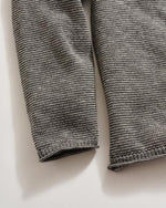 TUCK STRIPE CREW- BLACK