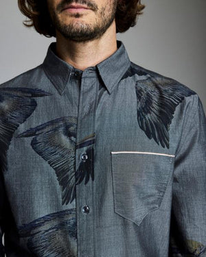 L/S CHAMBRAY PELICAN BUTTON DOWN