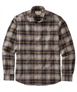 BRUSHED BIG PLAID LS SPORT SHIRT- BROWN