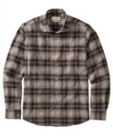 BRUSHED BIG PLAID LS SPORT SHIRT- BROWN