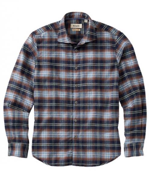 BRUSHED BIG PLAID L/S- MID BLUE