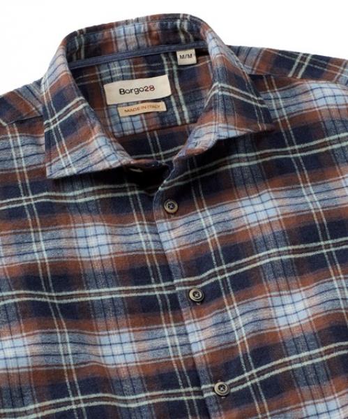 BRUSHED BIG PLAID L/S- MID BLUE