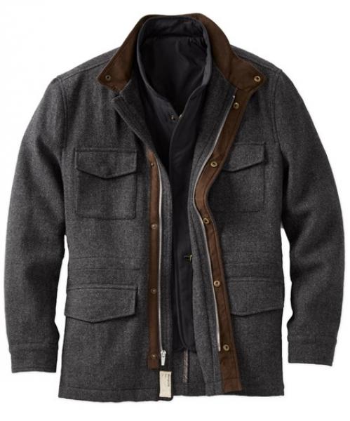 WOOL FIELD JACKET- CHARCOAL
