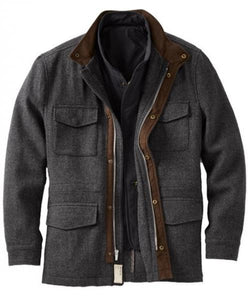 WOOL FIELD JACKET- CHARCOAL