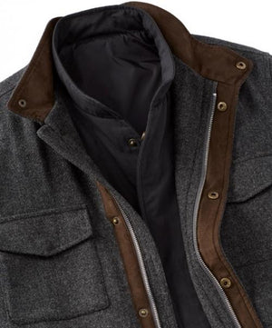 WOOL FIELD JACKET- CHARCOAL
