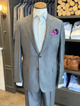 RIVER STONE GREY CHECKED SUIT, THE LABEL