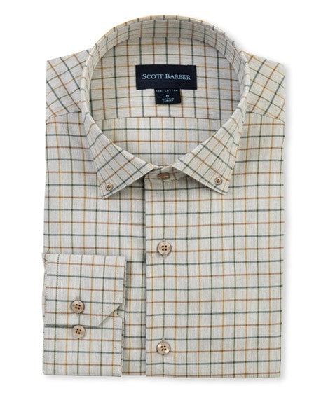 WINDOWPANE MELANGE TWILL- GREY HEATHER