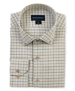 WINDOWPANE MELANGE TWILL- GREY HEATHER