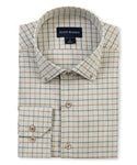 WINDOWPANE MELANGE TWILL- GREY HEATHER