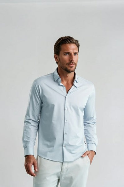TECHNO STRETCH BLUE BIRDSEYE