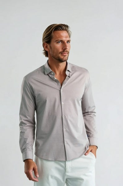 TECHNO STRETCH BROWN BIRDSEYE