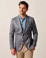 GRAY AND BROWN WINDOWPANE SOFT COAT
