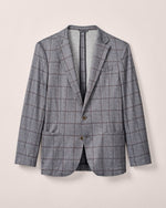 GRAY AND BROWN WINDOWPANE SOFT COAT