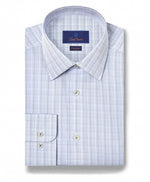 BLUE GRID DRESS SHIRT - REGULAR FIT