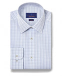 BLUE GRID DRESS SHIRT - REGULAR FIT