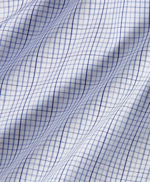 BLUE GRID DRESS SHIRT - REGULAR FIT