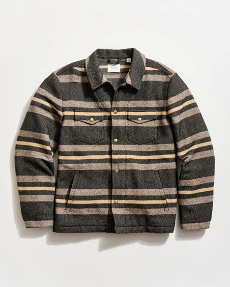 HEIRLOOM STRIPE WOODSMAN JACKET- ASPHALT
