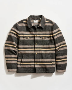 HEIRLOOM STRIPE WOODSMAN JACKET- ASPHALT