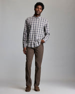 MELANGE GRID PLAID- GREY MULTI