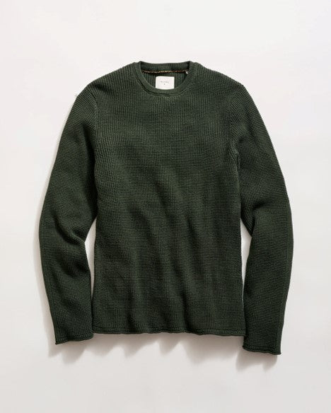 MINI WAFFLE CREW SWEATER- ROSIN