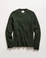MINI WAFFLE CREW SWEATER- ROSIN