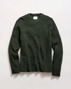 MINI WAFFLE CREW SWEATER- ROSIN