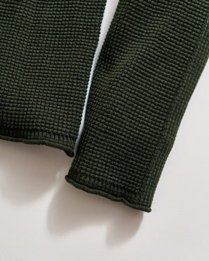 MINI WAFFLE CREW SWEATER- ROSIN