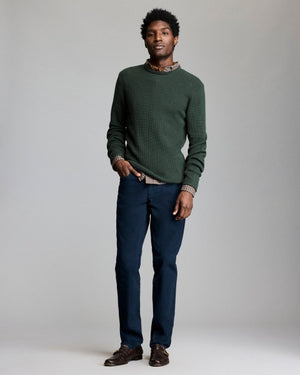 MINI WAFFLE CREW SWEATER- ROSIN