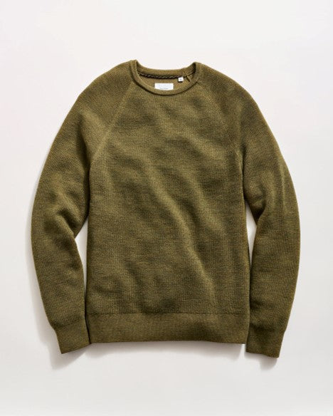 BISHOP RIB CREW SWEATER- DARK OLIVE