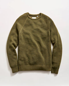 BISHOP RIB CREW SWEATER- DARK OLIVE