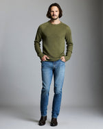 BISHOP RIB CREW SWEATER- DARK OLIVE
