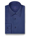NAVY MICRO PRINT DRESS SHIRT