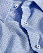 NAVY CHECK DRESS SHIRT