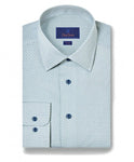 SAGE AND BLUE MICRO OMBRE DRESS SHIRT - TRIM