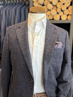 AMBER AND BLUE WOOL SOFT COAT