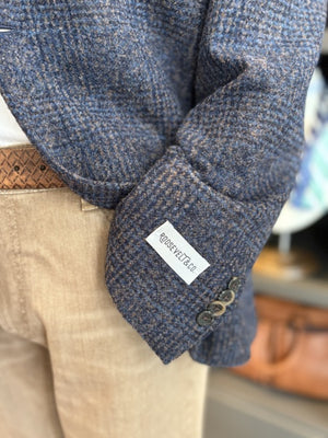 AMBER AND BLUE WOOL SOFT COAT