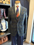 RAINFOREST GREEN & NAVY ALPACA SOFT COAT