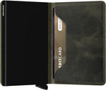SLIMWALLET VINTAGE- OLIVE/BLACK