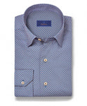 BLUE AND PLUM GEOMETRIC SHIRT