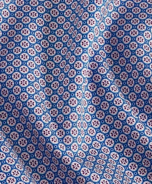 BLUE AND PLUM GEOMETRIC SHIRT