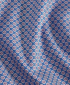 BLUE AND PLUM GEOMETRIC SHIRT