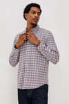 VANCE LONG SLEEVE SHIRT, BLUE RUBY CHECK