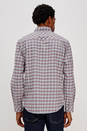 VANCE LONG SLEEVE SHIRT, BLUE RUBY CHECK