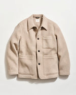 FELTED WOOL CHORE COAT- DOVE HEATHER
