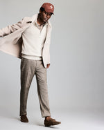 FELTED WOOL CHORE COAT- DOVE HEATHER