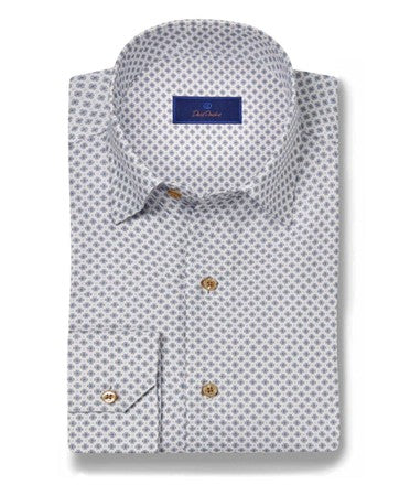 HIDDEN BUTTON DOWN CASUAL- WHITE/SKY