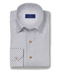 HIDDEN BUTTON DOWN CASUAL- WHITE/SKY