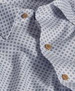 HIDDEN BUTTON DOWN CASUAL- WHITE/SKY