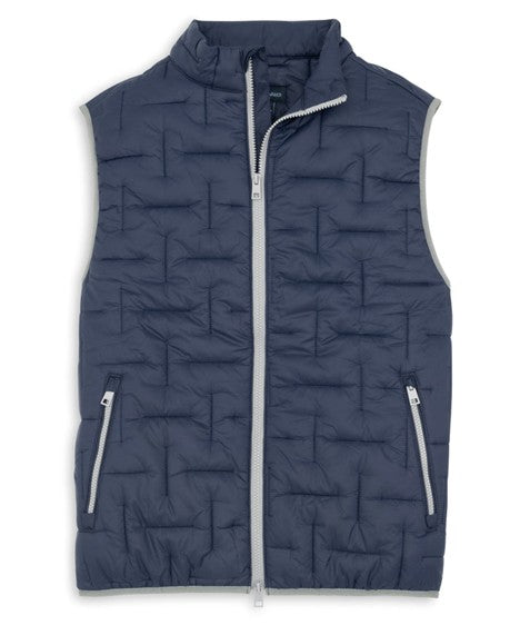 SPACE-QUILTED VEST- NAVY