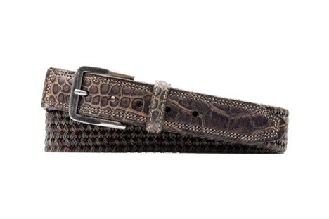 MADISON BRAID BELT- OLD WOOD